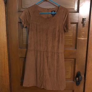 Faux suede dress